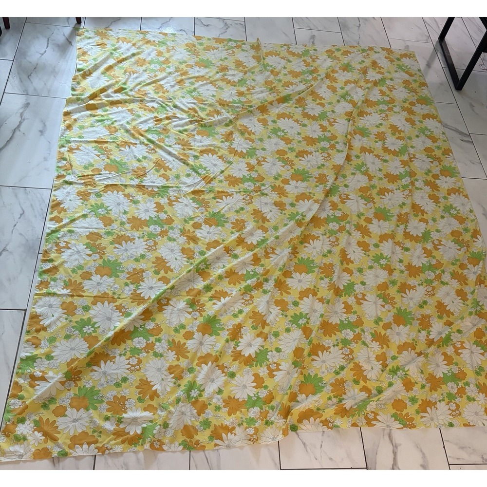 VTG Canon Monticello Blossom Festival Full Size Flat Sheet FLOWER POWER 81x104